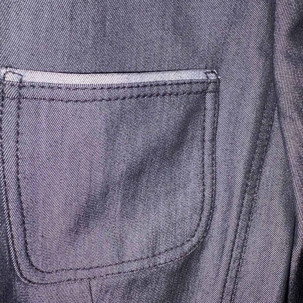 Elie Tahari Denim Blue Wool-Blend Pant Suit | Sz 14 Blazer / 12 Pants - Picture 4 of 14